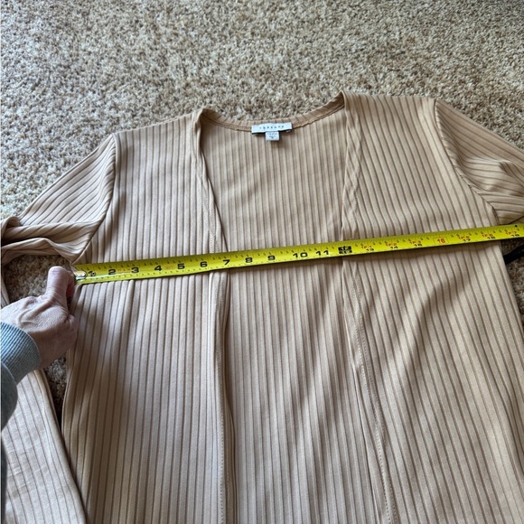 Topshop Womens Duster Light Brown Long Sleeve Open Front  0-2 - Picture 4 of 4